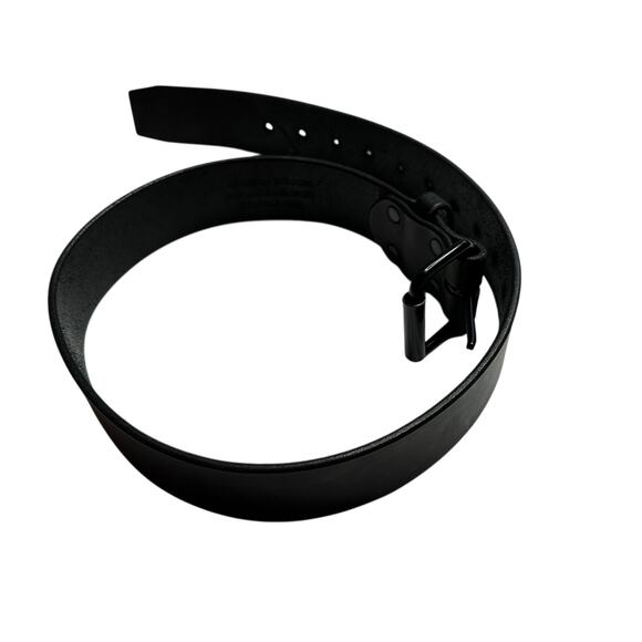 HOUSE OF WOLVES Black Leather Thick Belt Waist NWT Moto - Picture 2 of 8